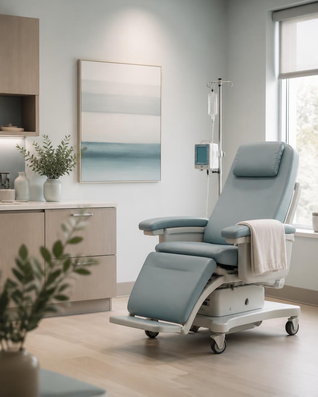 Calm, modern treatment room at Painrite Injury & Pain Clinic